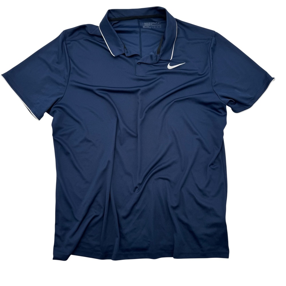 Nike Golf Dri-FIT Mens‎ XXL Polo Shirt Navy Blue 2XL